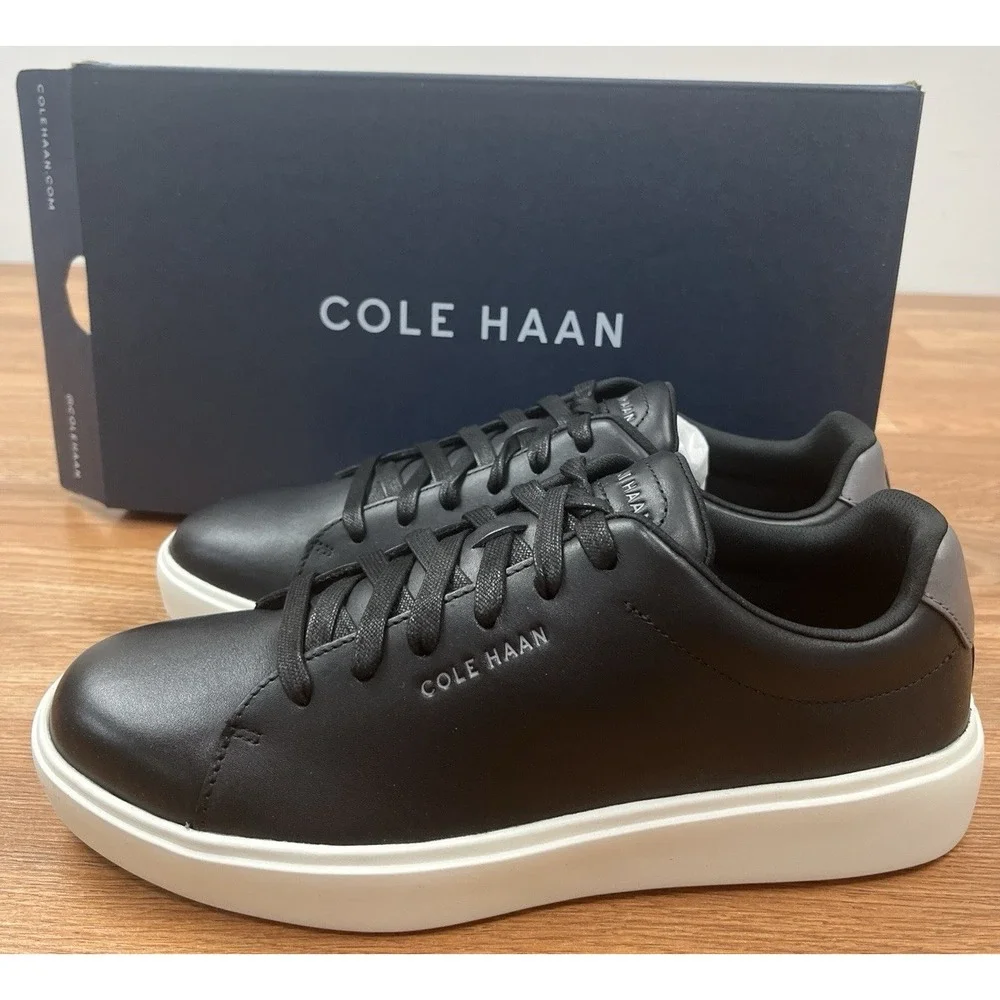 Cole Haan Grand Crosscourt Men's Leather Traveler Sneaker Black Size 8 NEW